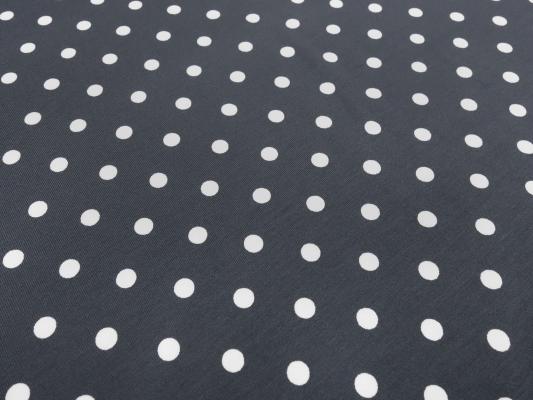 Fabric cotton jersey with 8 mm dots dots design gray white dress fabric children's fabric