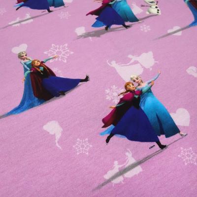 Fabric cotton jersey Disney Frozen Anna Elsa pink colorful children's fabrics dress fabrics license fabrics
