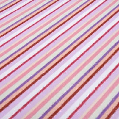 Stoff Baumwolle Jersey mit bunten Streifen Design flieder rosa weiß sand lila rot gestreift Kleiderstoff Kinderstoff