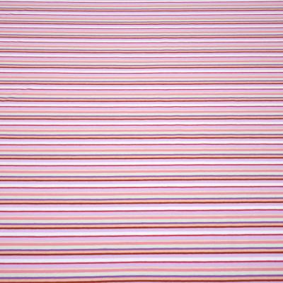 Stoff Baumwolle Jersey mit bunten Streifen Design flieder rosa weiß sand lila rot gestreift Kleiderstoff Kinderstoff