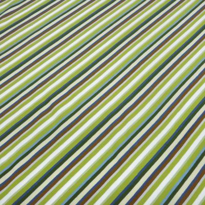 Stoff Baumwolle Jersey mit bunten Streifen Design grün braun weiß blau grau bunt gestreift Kleiderstoff Kinderstoff