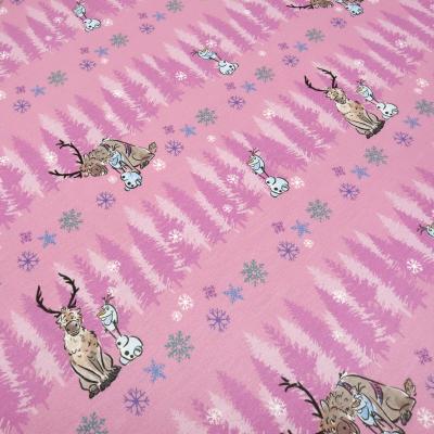 Fabric cotton jersey Disney Frozen Frozen Olfa design pink pink colorful children's fabric dress fabric license fabric