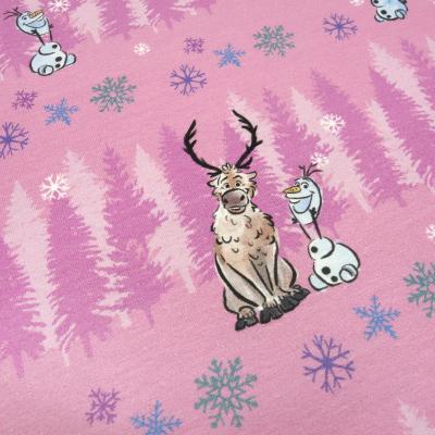 Fabric cotton jersey Disney Frozen Frozen Olfa design pink pink colorful children's fabric dress fabric license fabric