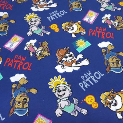 Stoff Baumwolle Jersey Lizenzdruck Paw Patrol 2 blau bunt Kinderstoff Kleiderstoff