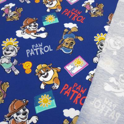 Stoff Baumwolle Jersey Lizenzdruck Paw Patrol 2 blau bunt Kinderstoff Kleiderstoff