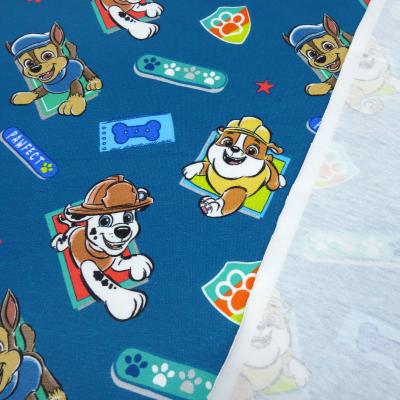 Fabric cotton jersey Paw Patrol Chase Marshall Rubble petrol blue colorful license fabric children's fabric clothing fabric