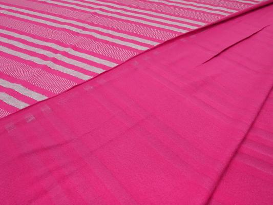 Stoff Viskose Jersey Glitzer Streifen Design pink grau silber gestreift Kleiderstoff