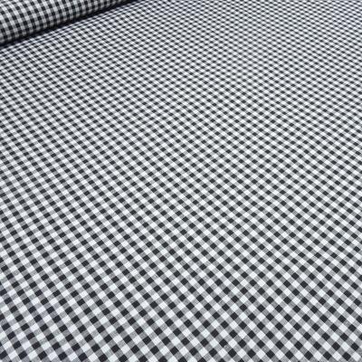 Stoff 100% Baumwolle Zefir Karo 5 mm in schwarz weiß Kleiderstoff Dekostoff Blusenstoff