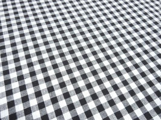 Stoff 100% Baumwolle Zefir Karo 5 mm in schwarz weiß Kleiderstoff Dekostoff Blusenstoff