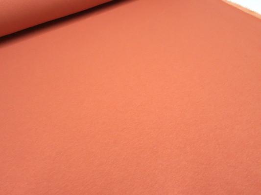Stoff Alpenfleece Sweatshirtstoff pastell orange uni Kleiderstoff Kinderstoff Hoodiestoff​