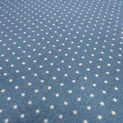 Stoff Baumwolle Popeline mit 2 mm Punkte Pünktchen Design jeans blau weiß Kleiderstoff Blusenstoff Dekostoff