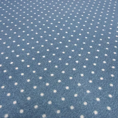Fabric cotton poplin with 2 mm dots dots design jeans blue white dress fabric blouse fabric decorative fabric