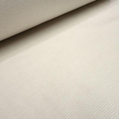 Stoff Baumwolle Bündchenstoff Ringelbündchen Schlauchware 1mm fein gestreift beige-weiß