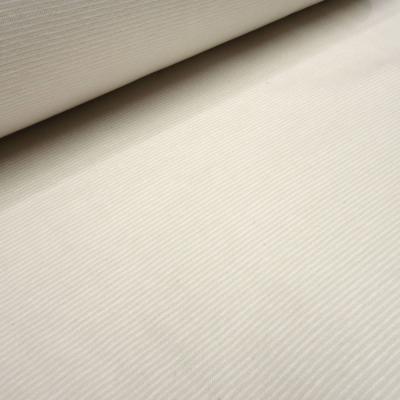 Stoff Baumwolle Bündchenstoff Ringelbündchen Schlauchware 1mm fein gestreift beige-weiß