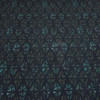 Fabric cotton french terry sweatshirt fabric geometric pattern black petrol colorful dress fabric children's fabric