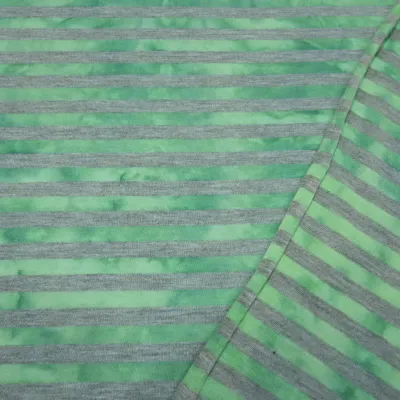 Fabric cotton jersey with 9 mm batik stripe design gray green striped dress fabric children's fabric