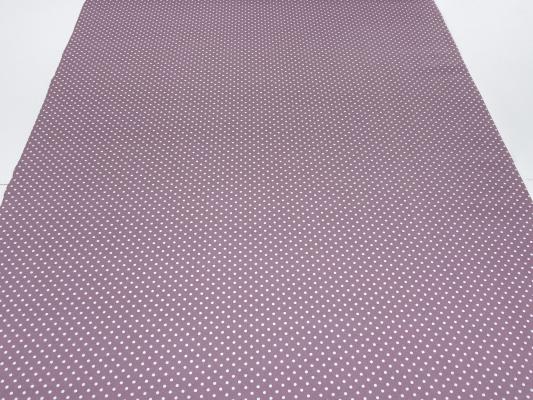 Stoff 100% Baumwolle Popeline mit 3 mm Punkte Pünktchen Design flieder beere weiß Kleiderstoff Blusenstoff Dekostoff!