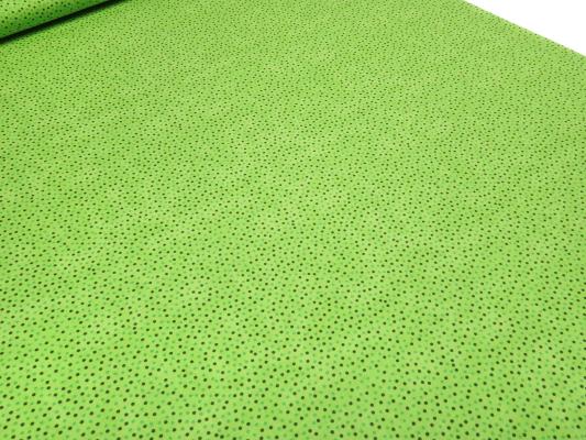 Stoff Baumwolle Popeline Querstretch mit 2 mm Punkte Pünktchen Design grün oliv Kleiderstoff Blusenstoff Dekostoff