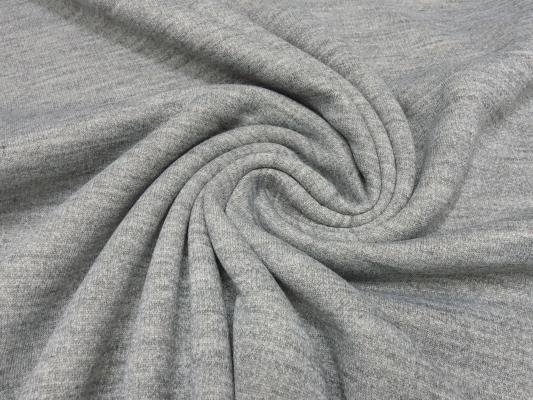 Stoff Sweatshirtstoff Schlauchware mit weicher angerauhter Innenseite grau melange Kleiderstoff Hoodiestoff Kinderstoff