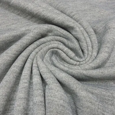 Fabric sweatshirt fabric tubular fabric with soft brushed inside gray melange dress fabric hoodie fabric children's fabric