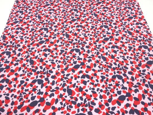 Stoff Modal Jersey Tupfen Flecken Design rosa rot blau Kleiderstoff Kinderstoff