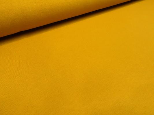 Fabric cotton french terry sweatshirt fabric summer sweat uni curry mustard