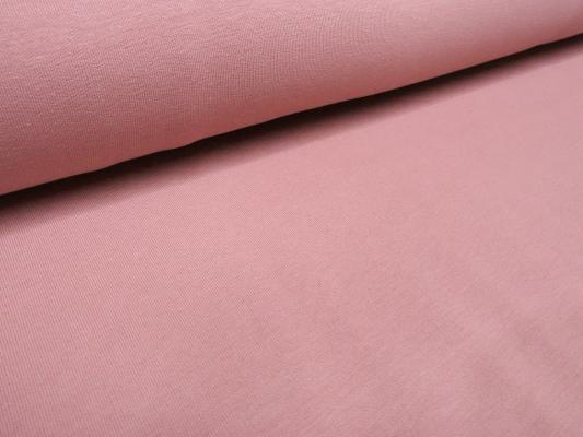 Fabric cotton french terry sweatshirt fabric summer sweat uni old pink