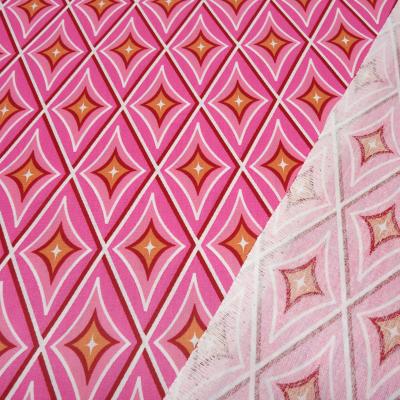 Fabric 100% cotton poplin with Circus Diamond diamond check design pink pink white bordeaux orange dress fabric children's fabric decorative fabric