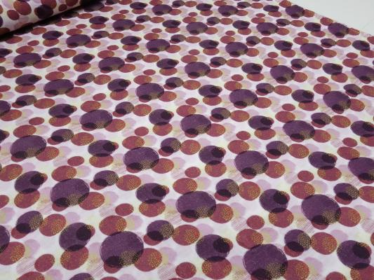 Stoff Baumwolle Musselin Double Gauze Punkte Kreise weiß bordeaux rosa pflaume bunt Blusenstoff Spucktuch Kinderstoff
