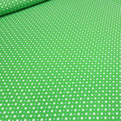 Stoff Baumwolle Jersey mit Sterne Stars Design grün weiß blau Kleiderstoff Kinderstoff