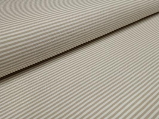 Stoff Baumwolle Jersey mit 2 mm Streifen Nadelstreifen Design sand beige ecrú gestreift Kleiderstoff Kinderstoff