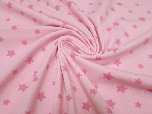 Stoff Baumwolle Jersey Sterne rosa pink Kinderstoff Kleiderstoff