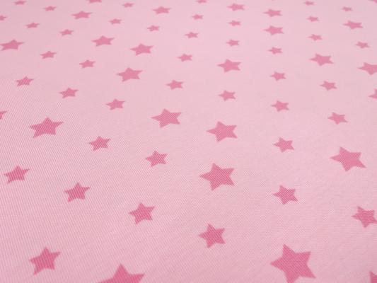 Stoff Baumwolle Jersey Sterne rosa pink Kinderstoff Kleiderstoff