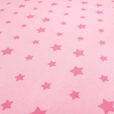 Stoff Baumwolle Jersey Sterne rosa pink Kinderstoff Kleiderstoff