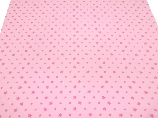 Stoff Baumwolle Jersey Sterne rosa pink Kinderstoff Kleiderstoff