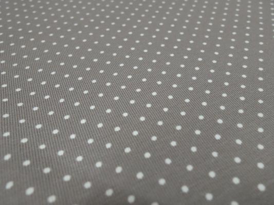 Fabric cotton jersey 2 mm dots design taupé-grey white children's fabric dress fabric