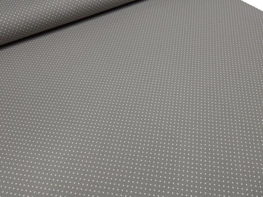 Fabric cotton jersey 2 mm dots design taupé-grey white children's fabric dress fabric
