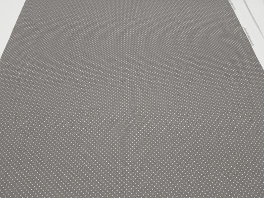 Fabric cotton jersey 2 mm dots design taupé-grey white children's fabric dress fabric