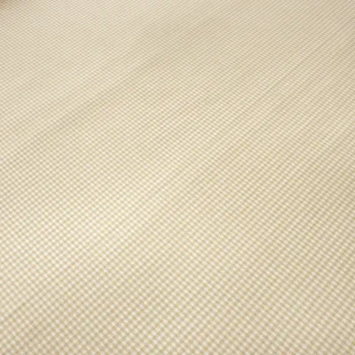 Stoff Baumwolle Zefir Karo 2 mm beige weiß kariert Kleiderstoff Dekostoff Blusenstoff Trachtenstoff