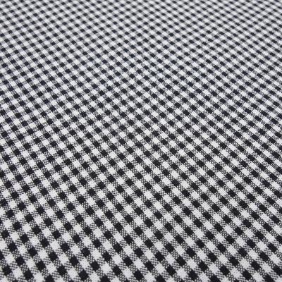 Stoff Baumwolle Zefir Karo 2 mm in schwarz weiß Kleiderstoff Dekostoff Blusenstoff