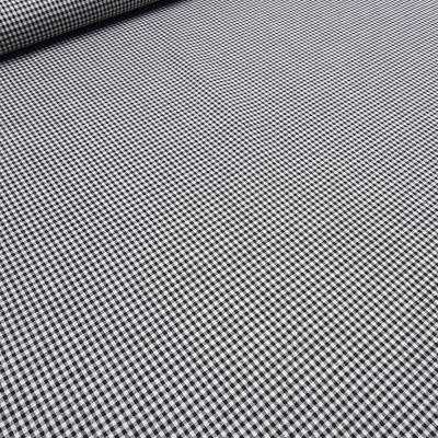 Stoff Baumwolle Zefir Karo 2 mm in schwarz weiß Kleiderstoff Dekostoff Blusenstoff