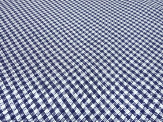 Stoff Baumwolle Zefir Karo 2 mm in dunkel blau weiß kariert Kleiderstoff Busenstoff Dekostoff