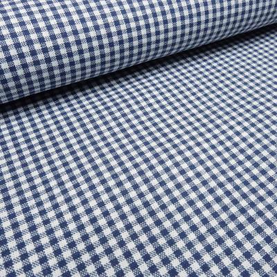 Stoff Baumwolle Zefir Karo 2 mm in dunkel blau weiß kariert Kleiderstoff Busenstoff Dekostoff