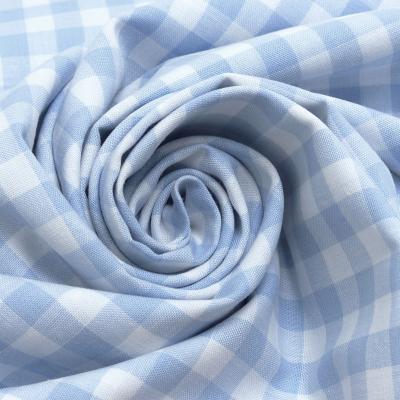 Fabric cotton Zefir check 1 cm light blue white check dress fabric decorative fabric blouse fabric