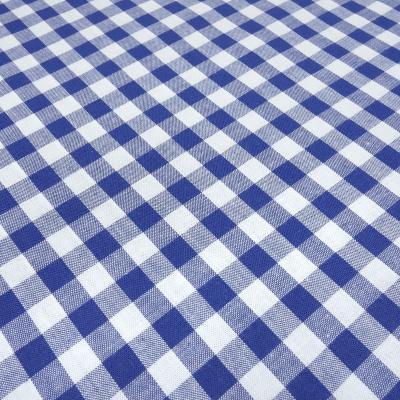 Stoff 100% Baumwolle Zefir Karo 1 cm blau weiß kariert Kleiderstoff Dekostoff Blusenstoff