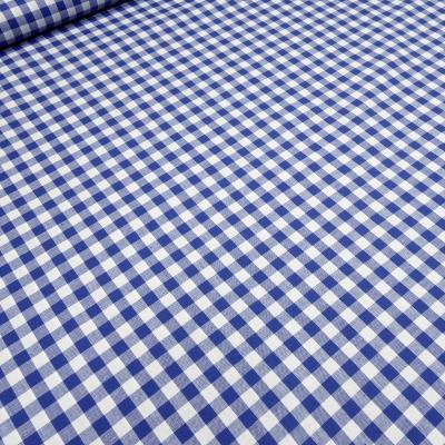 Stoff 100% Baumwolle Zefir Karo 1 cm blau weiß kariert Kleiderstoff Dekostoff Blusenstoff