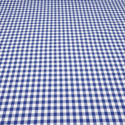 Stoff 100% Baumwolle Zefir Karo 1 cm blau weiß kariert Kleiderstoff Dekostoff Blusenstoff