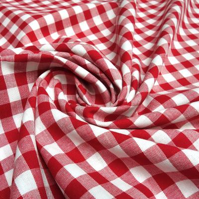 Stoff 100% Baumwolle Zefir Karo 1 cm rot weiß kariert Kleiderstoff Dekostoff Blusenstoff