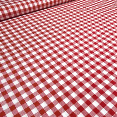 Stoff 100% Baumwolle Zefir Karo 1 cm rot weiß kariert Kleiderstoff Dekostoff Blusenstoff