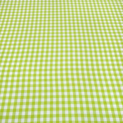 Stoff Baumwolle Zefir Karo 1 cm lemon grün weiß kariert Kleiderstoff Dekostoff Blusenstoff